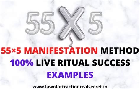 55×5 Manifestation Method With Success Stories.